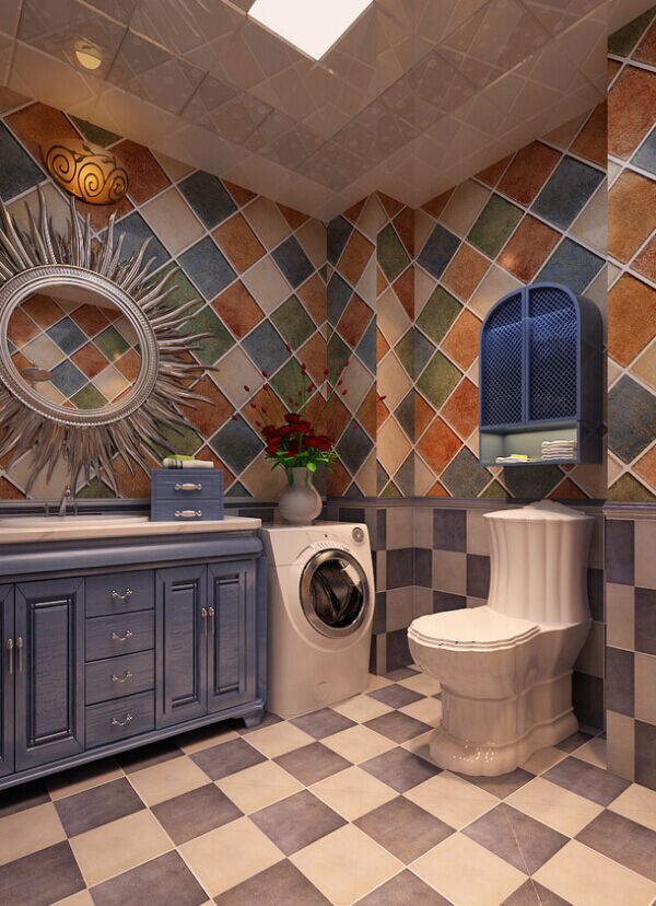 家裝效果圖－地中海衛生間裝修設計圖片1.jpg