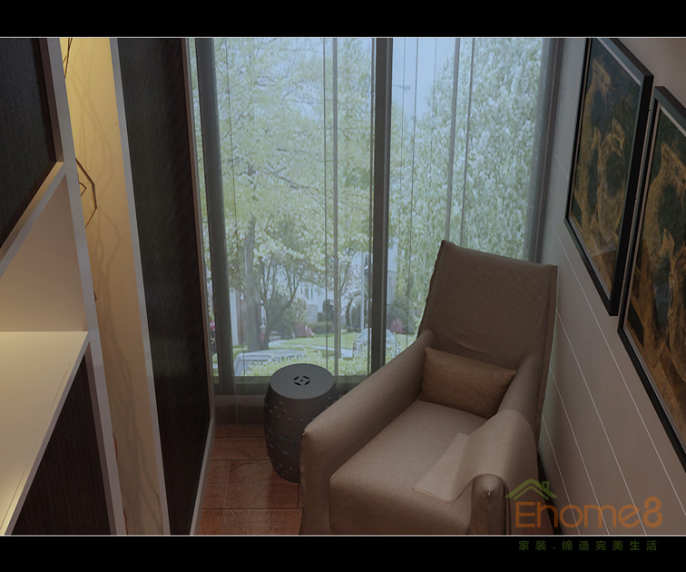 歐式風(fēng)格書房座椅裝修效果圖