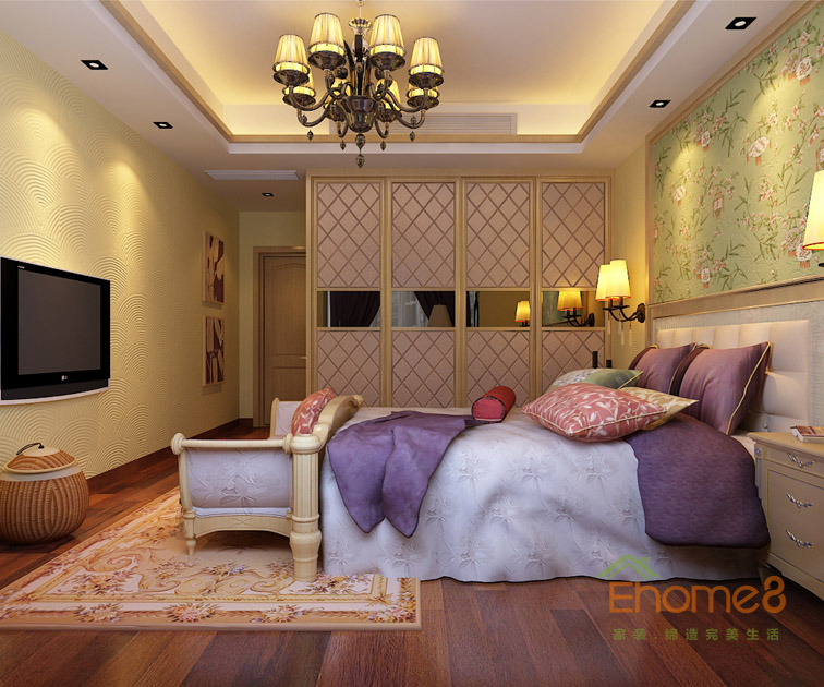 東南亞風情主人房全景裝修效果圖