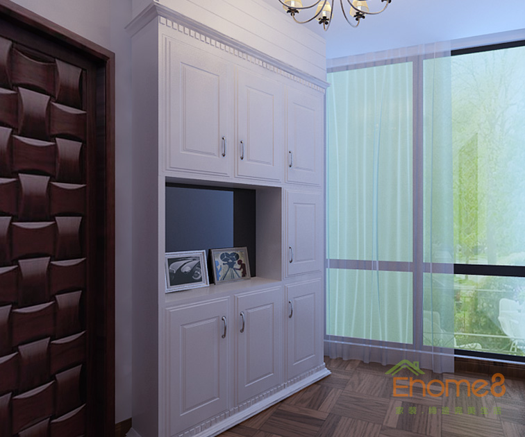 臥室白色儲(chǔ)物柜裝修效果圖