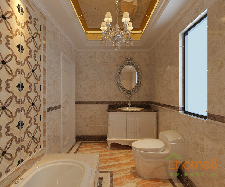 東郡地中海風格138平米衛生間裝修效果圖1