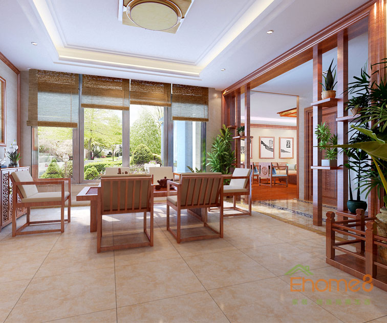 東郡中式風格132平米客廳裝修效果圖169