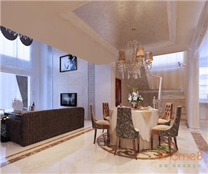 書香園142平米躍層古典歐式裝修效果圖