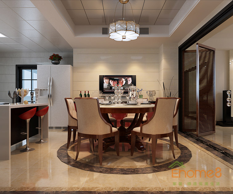 康城73㎡兩房一廳法式風格裝修效果圖