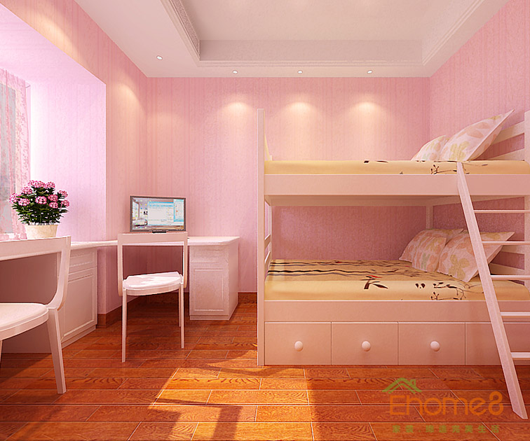 73㎡兩房一廳歐式風格兒童房裝修效果圖1