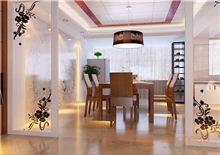 紫荊花園119㎡三房一廳中式風格裝修效果圖