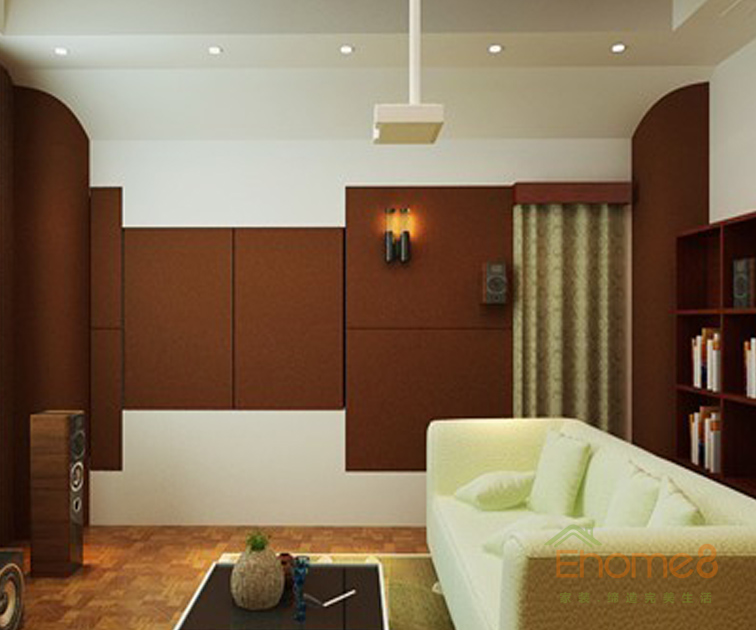 119㎡三房一廳中式風格視聽室裝修效果圖9641236