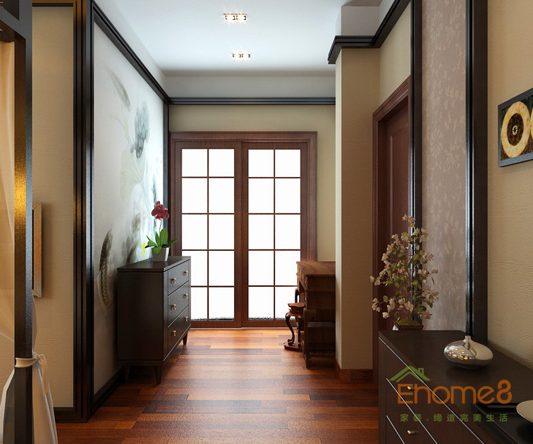 179㎡復(fù)式中式簡約風格入戶玄關(guān)裝修效果圖