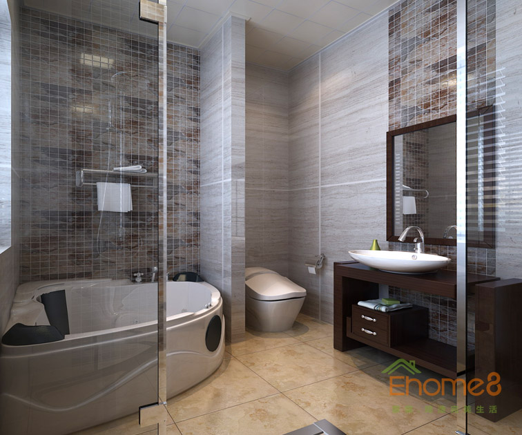 179㎡復(fù)式中式簡約風格浴室裝修效果圖