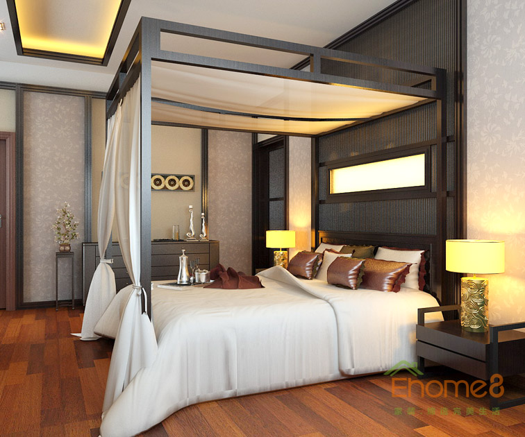 179㎡復(fù)式中式簡約風格主臥裝修效果圖63