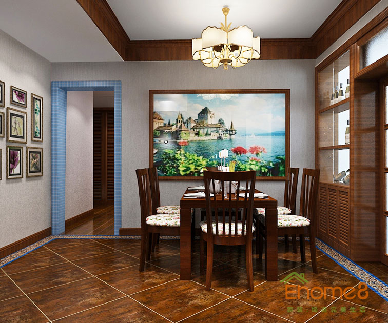 168㎡躍層地中海原木風(fēng)格餐廳裝修效果圖4962.jpg