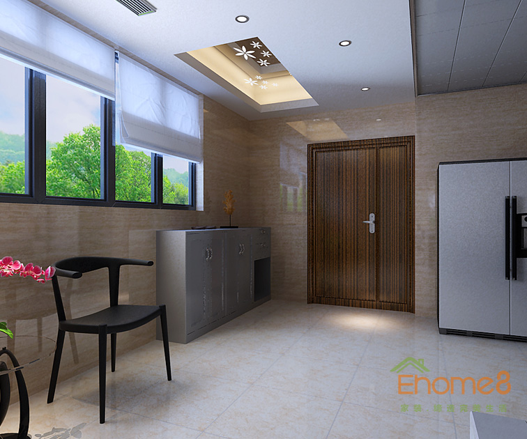 69㎡兩房一廳田園風(fēng)格入戶玄關(guān)裝修效果圖