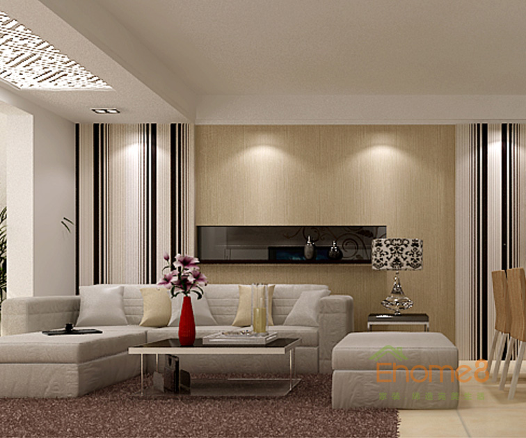 132㎡四房一廳歐式風格客廳沙發裝修效果圖