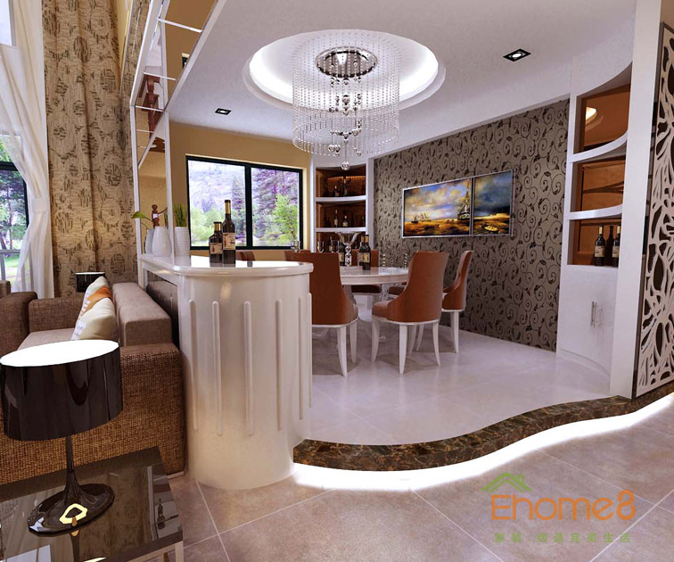 175㎡躍層法式風格餐廳裝修效果圖